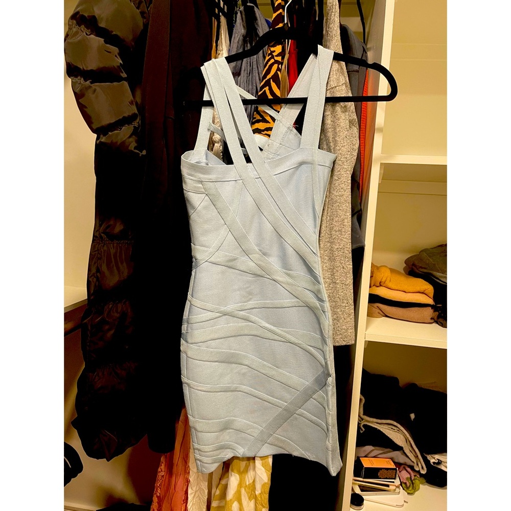 Baby blue bandage dress